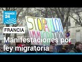 Miles de personas manifestaron en Francia contra ley de inmigración