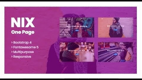 Nix - One Page Parallax Multipurpose Template | Themeforest Templates