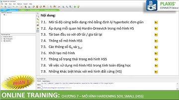 [Plaxis] - Phần 3_Chương 7: Mô hình Hardening Soil Small (HSS) | @NGUYENQUOCTOI
