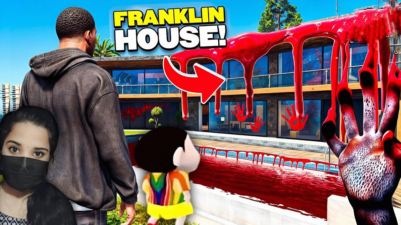 Franklin & Shin Chan Inside His Evil Haunted House - GTA 5 #98