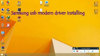 All Samsung usb modem driver installing