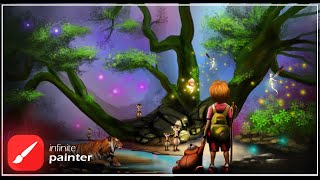 Infinite Painter|Fantasy|Hidden Nature|Digital Painting work flow|Digital Arts and design(2020) screenshot 5