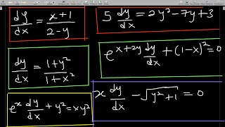 How to solve first order Ordinary Differential Equation ( ODE ) with separable Variables