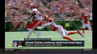 NFL Live | Jamaal Charles continues rehab from knee injury  | Apr 25, 2017