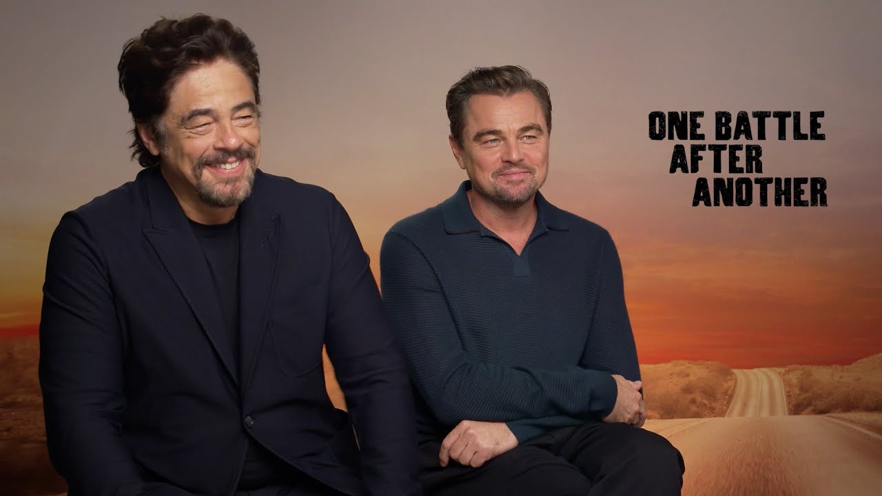 One Battle After Another | Leonardo DiCaprio & Benicio Del Toro on selfies, phones & real locations