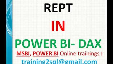 dax functions | rept in dax | rept in power bi