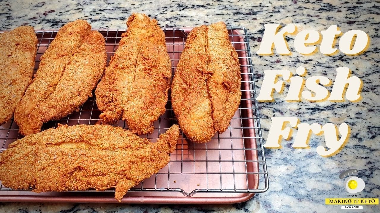 Easy Keto Low Carb Seafood Fish Fry - YouTube