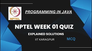 NPTEL | PROGRAMMING IN JAVA | Week 1 QUIZ  Assignment Explained solutions #nptelcourseanswers#nptel