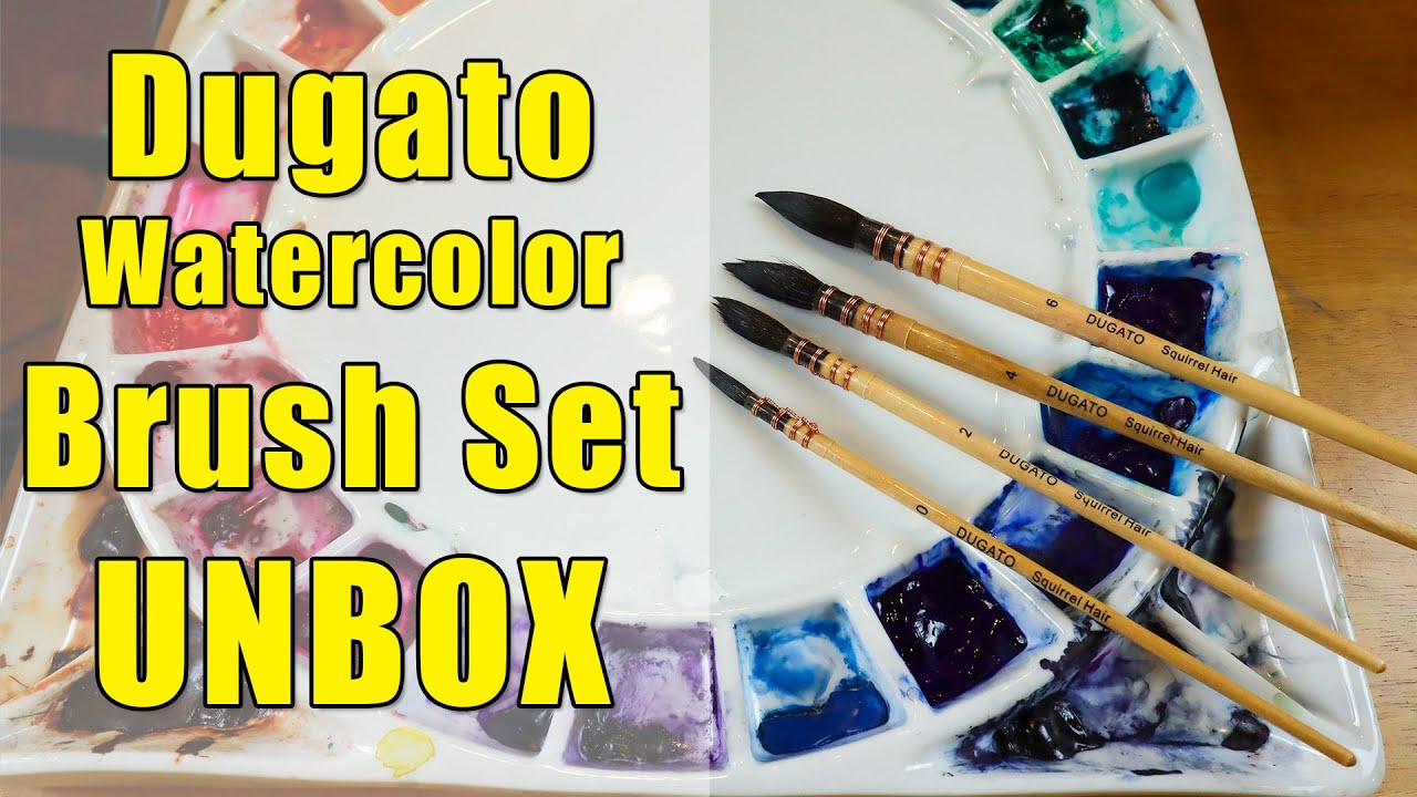 Dugato Watercolor Brushes - UNBOXING - Affordable Squirrel Hair