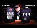 Evergoods cpl16 vs goruck double compartment bullets  a merino wool test
