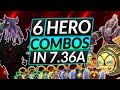 6 hero combos in patch 736a  most broken lane and game combos  dota 2 meta guida