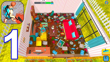 Clean It All - Gameplay Walkthrough Part 1 House,Office,Bungalow (iOS,Android)