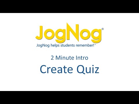 JogNog Create Quiz Intro