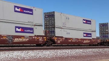 BNSF 6752 Double Stack Trailers Containers MP740 Needles Sub  EB