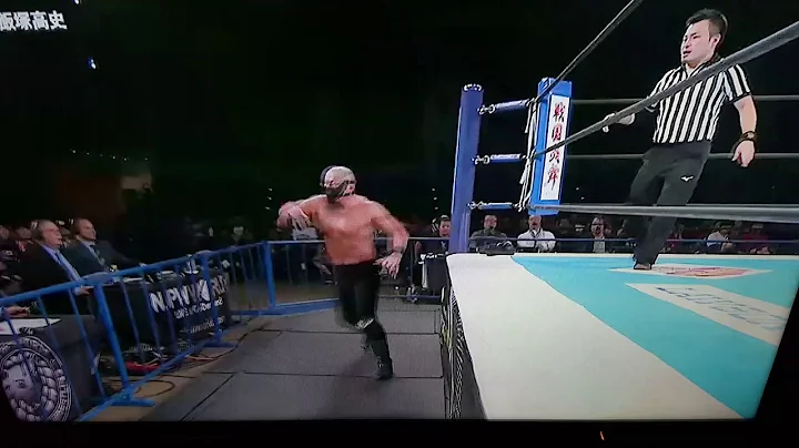 NJPW Takashi Iizuka tries to eat Kevin Kelly