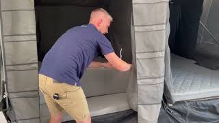 Use The Bed As A Sofa In Your Camp-Let English