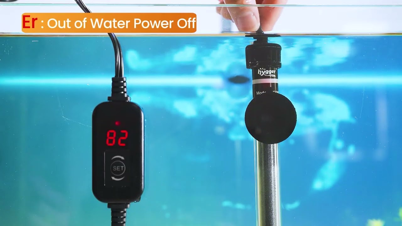 hygger Submersible Aquarium Heater, 100W 150W 200W 300W Adjustable Fish Tahk Heater-------HG096