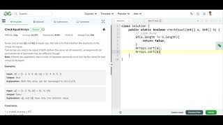 Check Equal Arrays | GFG Easy Problem | Java DSA