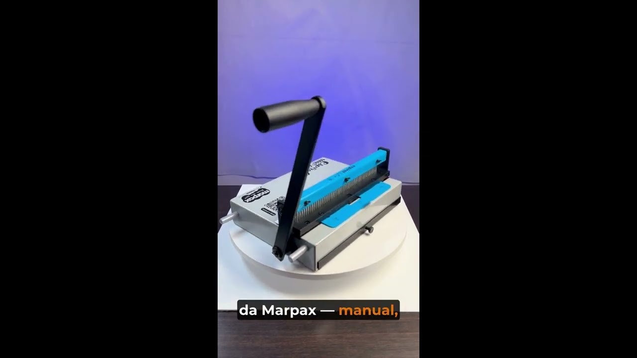 Capa do vídeo Encadernadora Espiral Color Azul Manual A4 Marpax 10Fls