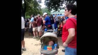 Guy dancing at new york state fair
