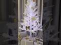 Dior and Makeup Ornaments on a White Christmas Tree - Gold and Silver Decorations