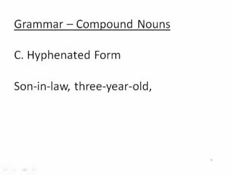Compound Nouns Solutions Examples Videos