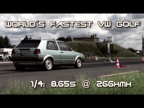VW Golf MK2 AWD 900HP 8,65s @ 266kmh World Record 16Vampir