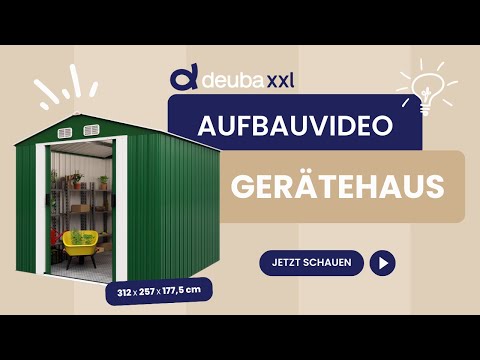 Aufbauvideo - GARDEBRUK® Geräteschuppen aus Metall 312x257x177,5cm