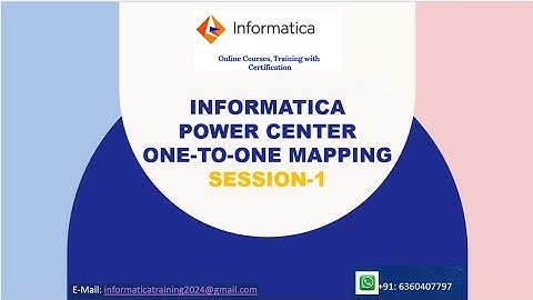 How to Design One-To-One Mapping in Informatica PowerCenter. Very Simple mapping with clear example.