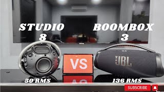 HARMAN KARDON STUDIO 8  VS  JBL BOOMBOX 3 Cuál Ganará