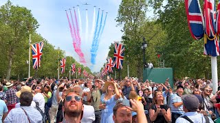 Crowd Watch Flypast on The Mall as King Charles Celebrates His Birthday
