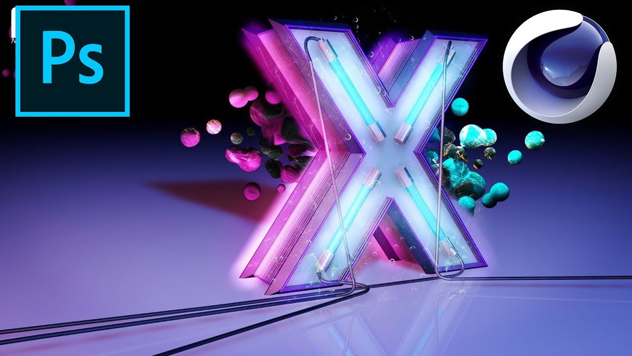 Cinema 4d + Neon Light Tutorial [SpeedArt] YouTube