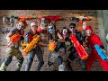 MASK Nerf War : Couple Warrior ALPHA Girl Nerf Guns Fight Mask Criminals Group King’s Man