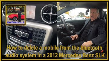 How to delete a mobile from the bluetooth audio system in a 2012 Mercedes Benz SLK