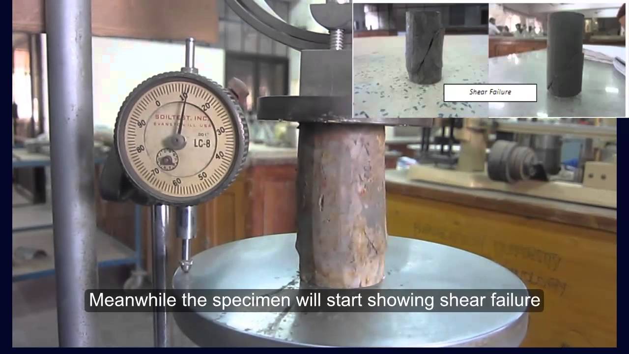 Unconfined Compression Test Of Soil YouTube Unconfined Compression Test Of Soil YouTube