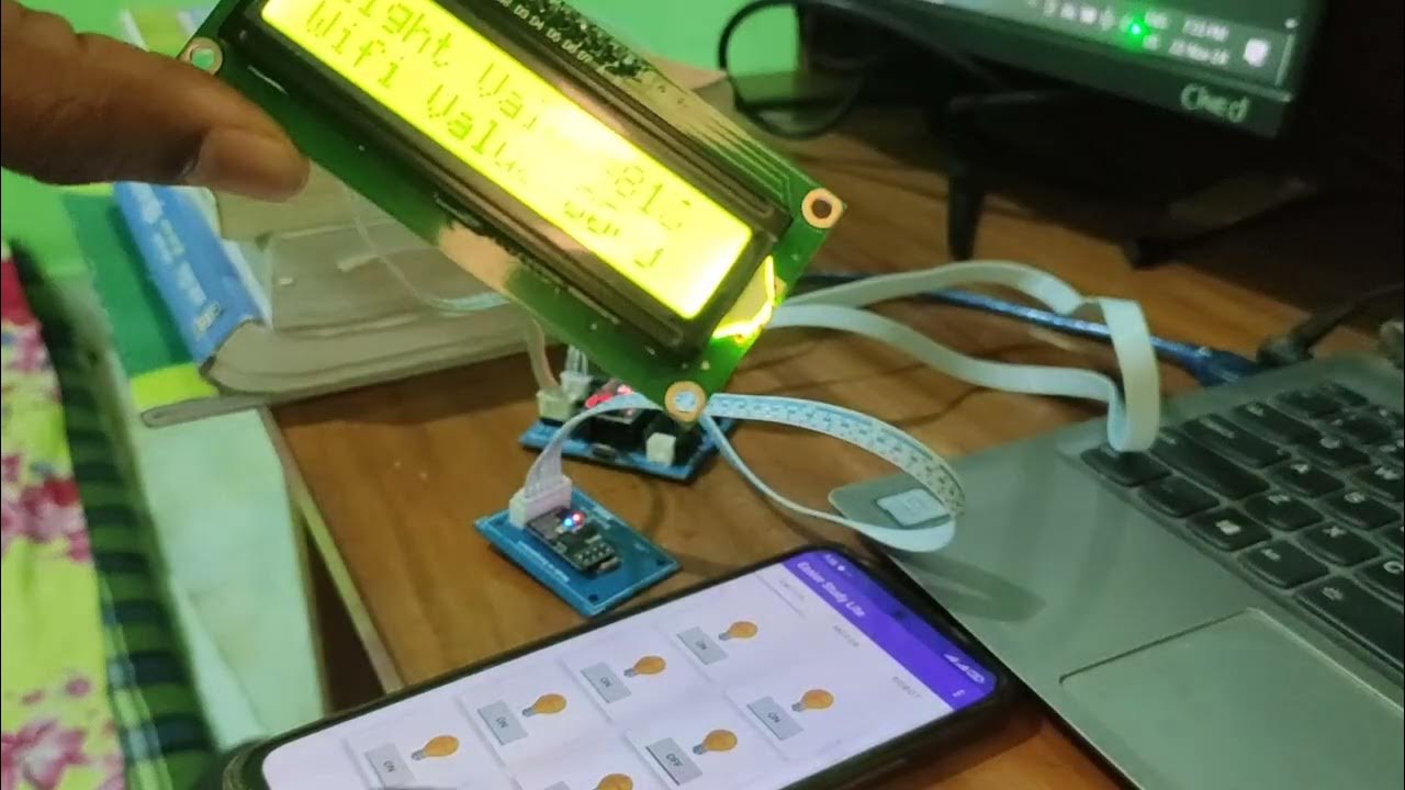 Light Sensor value & WiFi value display on lcd monitor using Arduino ...