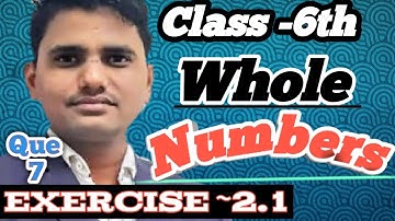 Whole numbers class 6th ncrt math