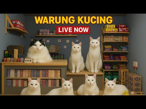 Anak ayam belanja di warung kucing