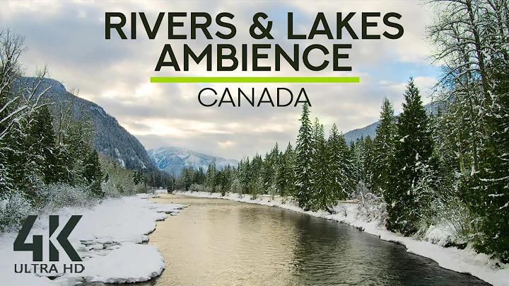 8 HOURS Relaxing Water Sounds and Birds Song - 4K Winter Scenery of Canadian Rivers and Lakes