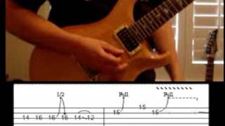 Video thumbnail of "Guitar Lesson - Scorpions - No One Like You (intro guitar solo) with tabs"