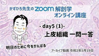 zoom解剖学 day5 (1) 上皮組織一問一答｜かずひろ先生の【徹底的国試対策】解剖学｜オンライン講座アーカイブ