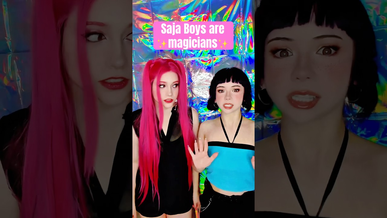 Saja Boys = magicians? 🪄✨ | Zoey & Mira @witchera_ #cosplay | K-Pop Demon Hunters