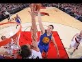 Klay Thompson Soars Over Robin Lopez to the Rim