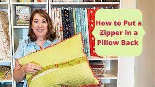 How to Put a Zipper in a Pillow Back