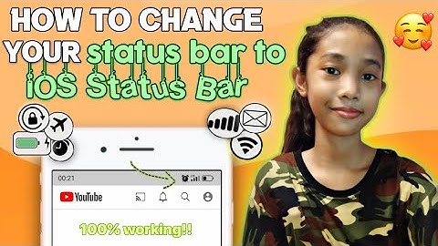 IOS STATUS BAR! HOW TO CHANGE YOUR STATUS BAR TO IOS STATUS BAR 📶💚 |LOVELY UMALI