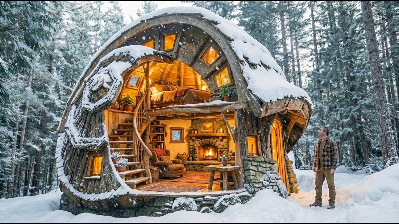 I Built a GIANT SNAIL House Out of Scrap Wood  - No Machine ( ASMR)