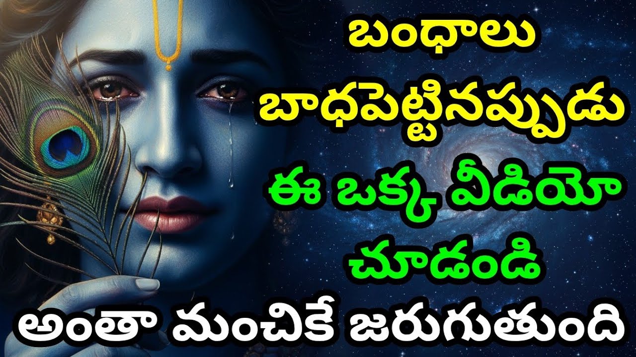 బంధాలు బాధపెట్టినప్పుడు, ఈ ఒక్క వీడియో చూడండి, అంతా మంచికే జరుగుతుంది gita  | krishna updesham