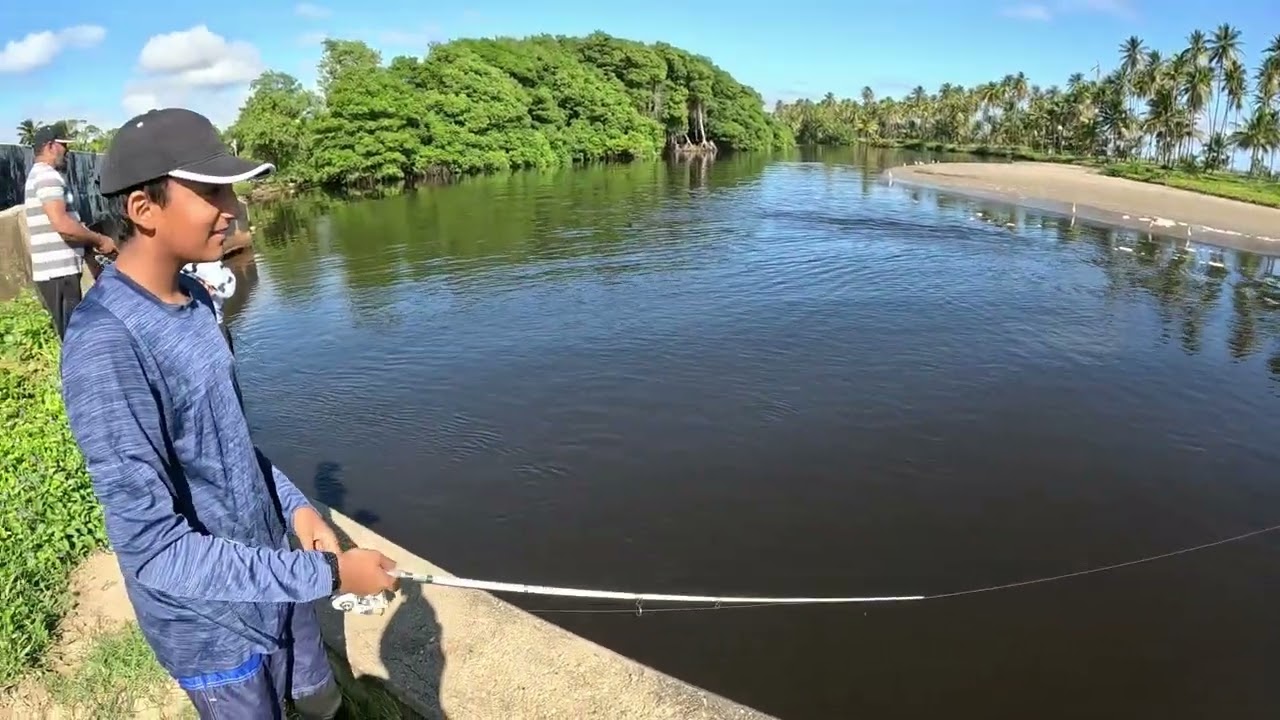 FISHING FROM SHORE IN MANZANILLA, TRINIDAD - Where The River Meets The Sea - Using KoS M Lures