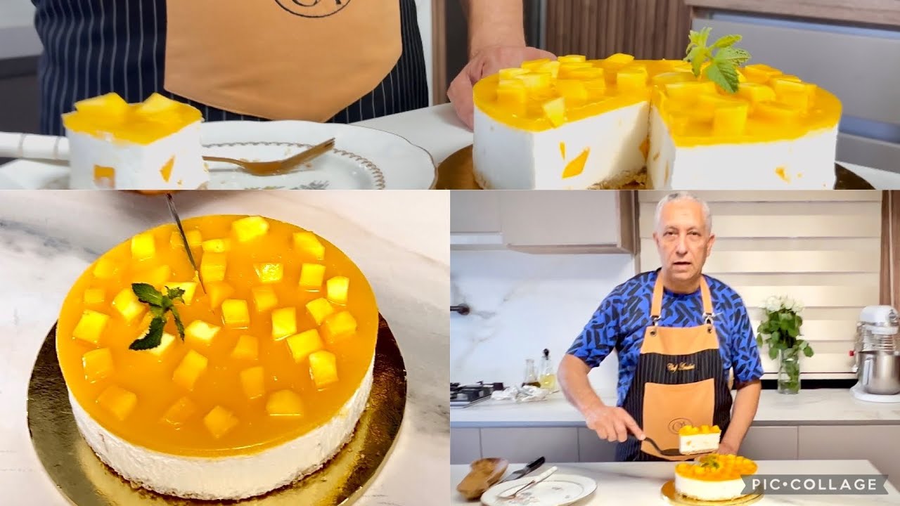 مع هاد الحرارة خاصنا تحلية ساهلة بالفواكه الموسمية تشيزكيز المونچ المنعشة بلا طياب cheesecake mangue