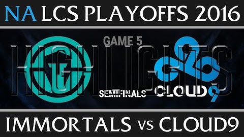 Immortals vs Cloud 9 Game 5 Highlights, Semi final NA LCS Summer Playoffs 2016, IMT vs C9 G5